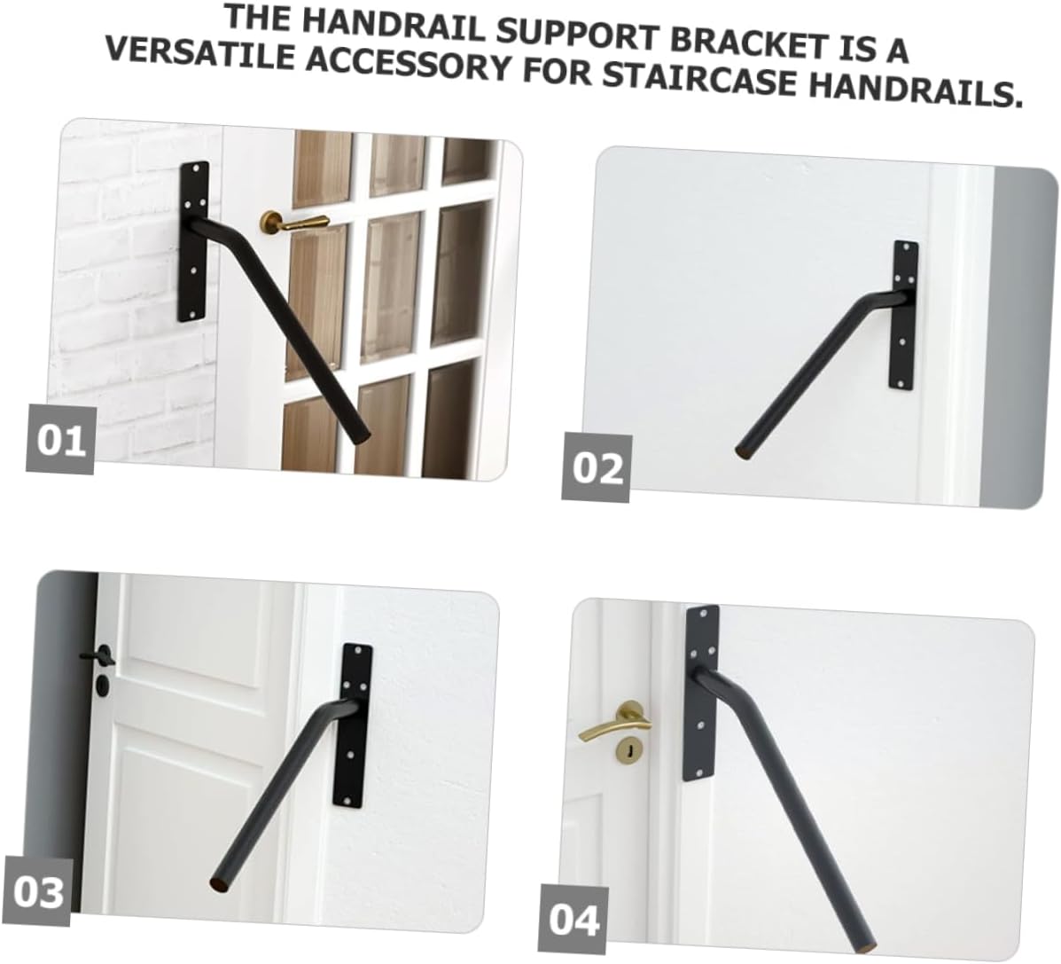 Stair Handrail Bracket Metal Stairway Rack Stair Brackets for Steps Handrail Fitting