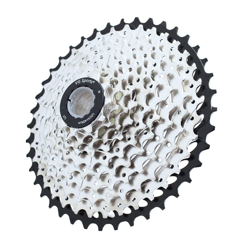 VG SPORTS 9/10/11 Speed Cassette 11-32T/11-36T/11-40T/11-42T/11-46T/11-50T Bicycle Cassette Fit for Mountain Bike/Road Bike Compatible with Shimano Sram