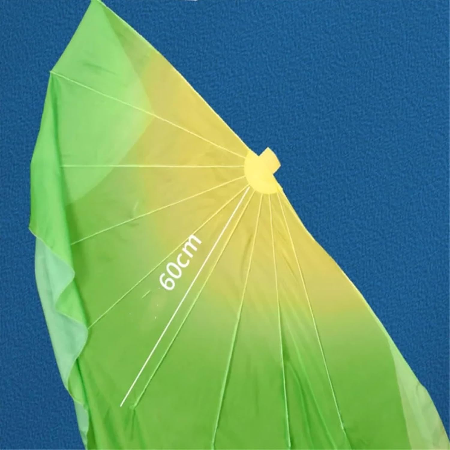 Belly Dance Fan,2Pcs Light Weight Flowy Fishbone Fan Opening Stage Props Chiffon Chinese Folk Dance Performance Gradient Colour Dance Yangko Fan