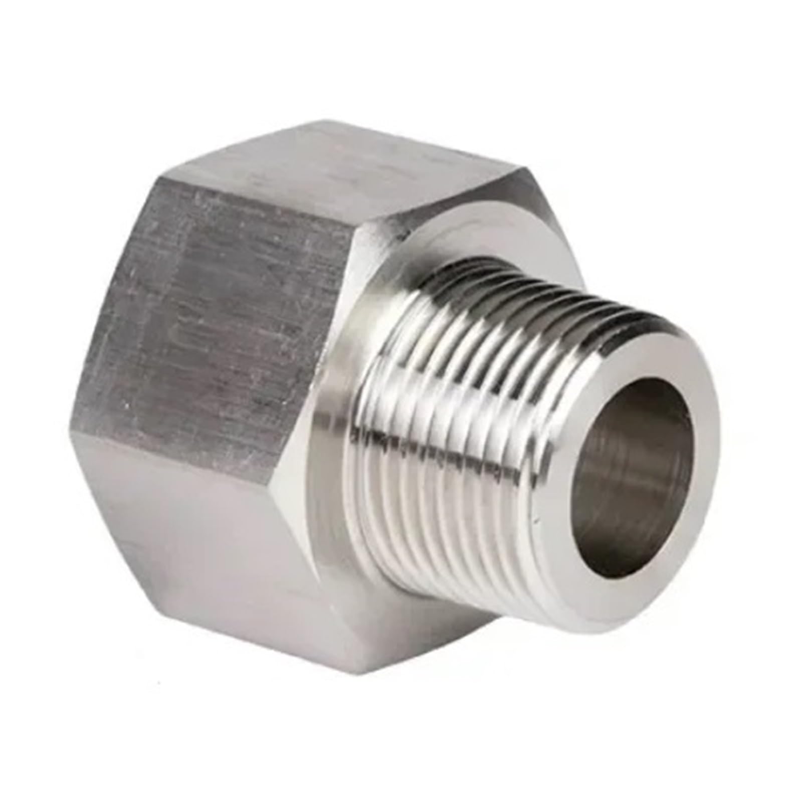 Złączka konwersyjna ze stali nierdzewnej 1/8" 1/4" 3/8" 1/2" z gwintem wewnętrznym na męskim, złączka sześciokątna ze stali nierdzewnej (gwint żeński 1l4 BSPP, gwint męski 1l4 NPT)