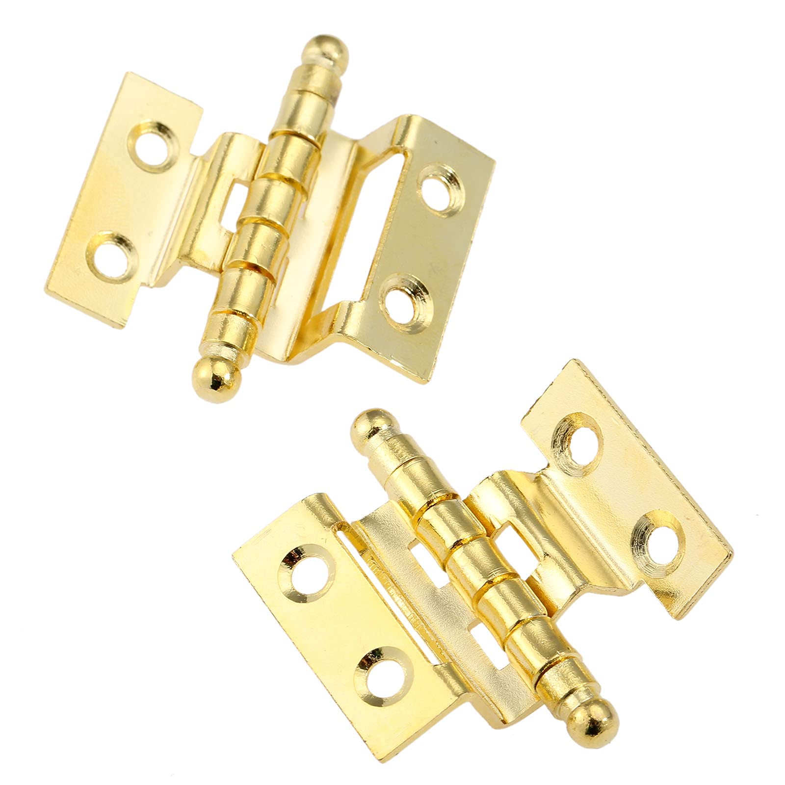 Hinge, 2Pcs Gold Furniture Decorative Cabinet Door Luggage Crown 8 Holes Decor for V-intage Wooden