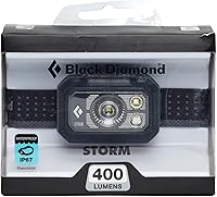 Vista 2 de BLACK DIAMOND Linterna frontal Storm 400 400 lúmenes de brillo Impermeable y regulable 3 pilas AAA (incluidas) Camping, senderismo, correr