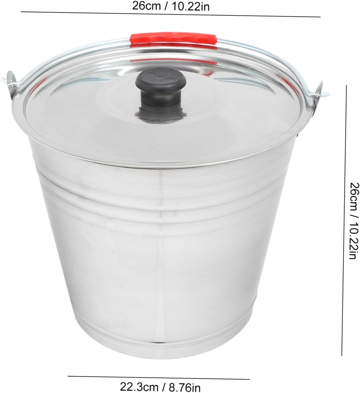 Unomor Stainless Steel Water Bucket with Sturdy Handle Ice Storage Pail for Parties Bars and Home Use Easy to Clean and Maintain for Cocktail Bars