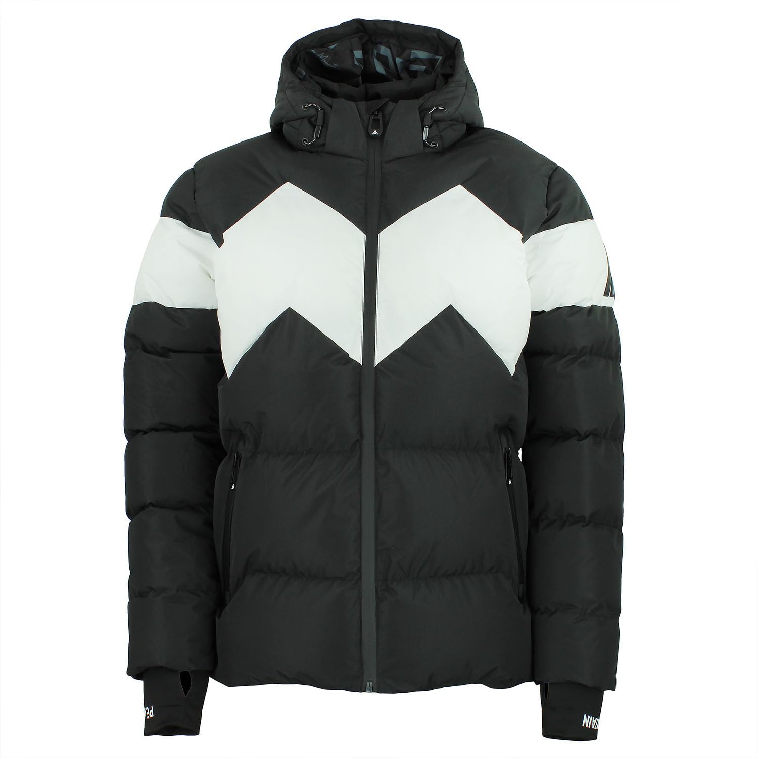 Peak Mountain Men's Black Cerulis Ski Down Jacket, M