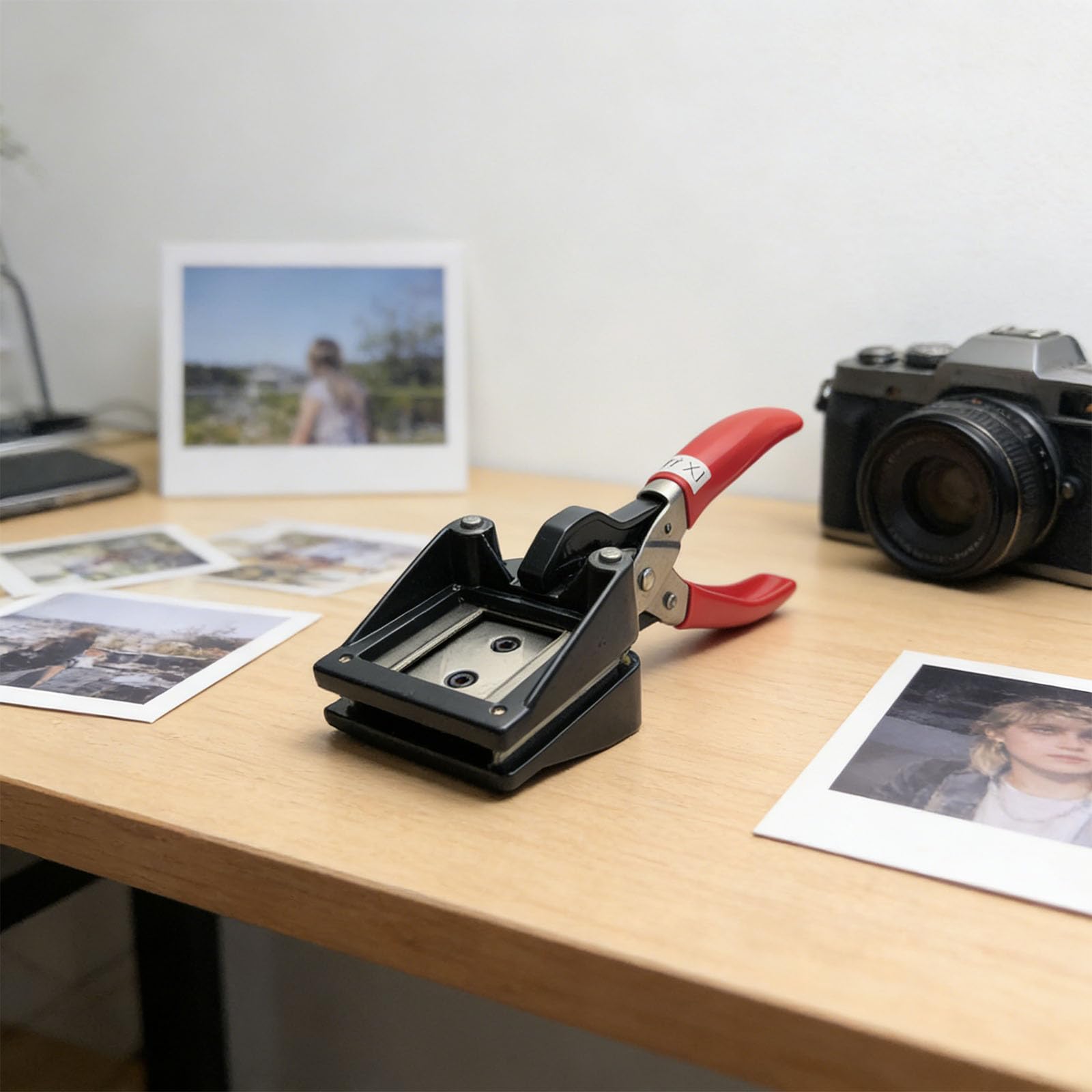 Cortador manual de fotos de 30 x 40 mm, herramienta de corte de fotos de metal para álbumes de recortes y proyectos de manualidades, cortador de fotos de mano