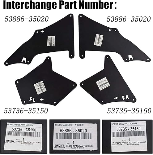 Miniatura 3 de Protectores contra salpicaduras para 4Runner N210 N280 2003-2020 FJ Cruiser 2007-2014 GX460 GX470 Land Cruiser Prado J120 J150 120 150 53735-35150