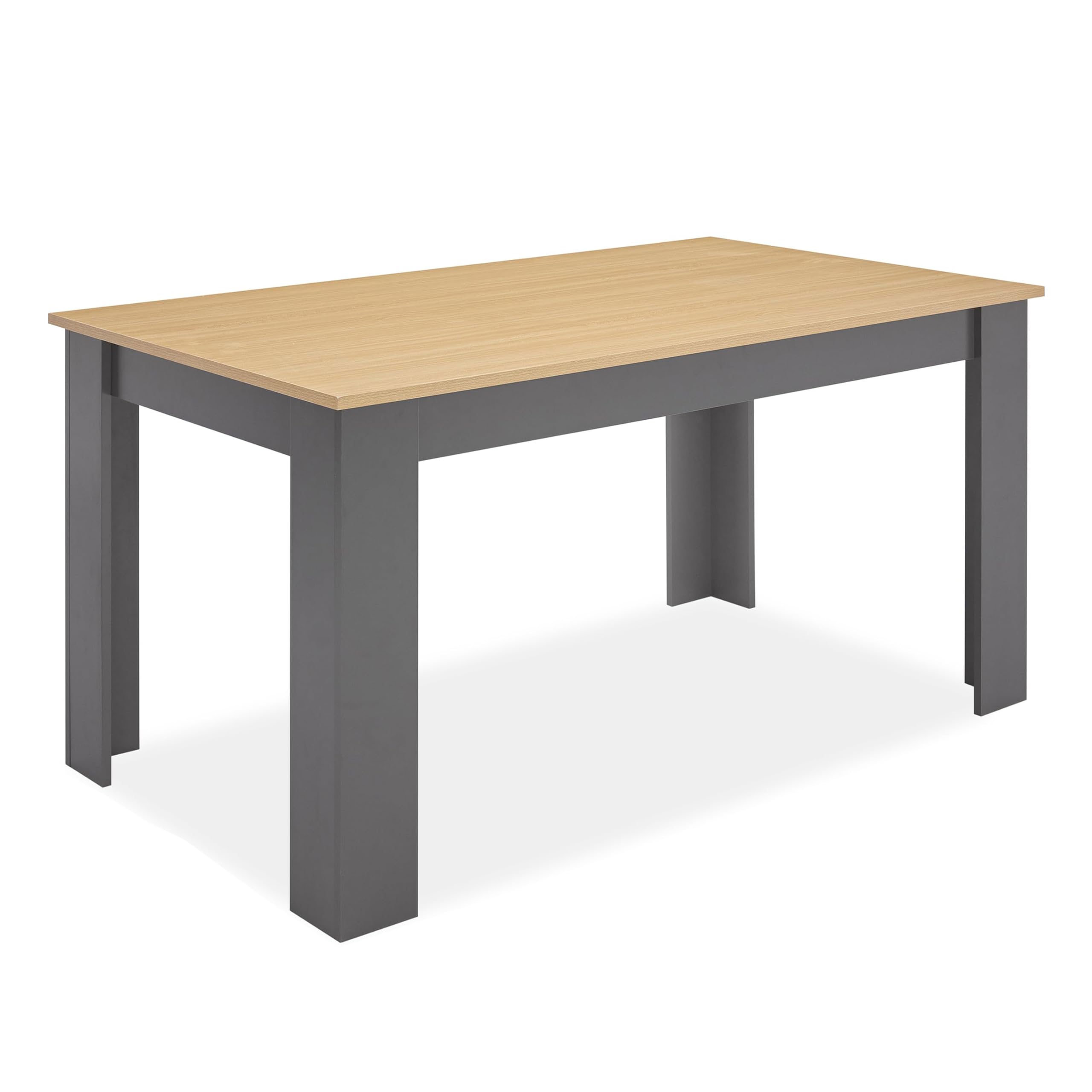 Blisswood Dining Table, Kitchen Table 120 x 80 cm, Pine Tabletop Rectangle Wooden Dining Table, 4 Seater for Dining Room, Kitchen & Living Room,120L x 80W x 75H cm