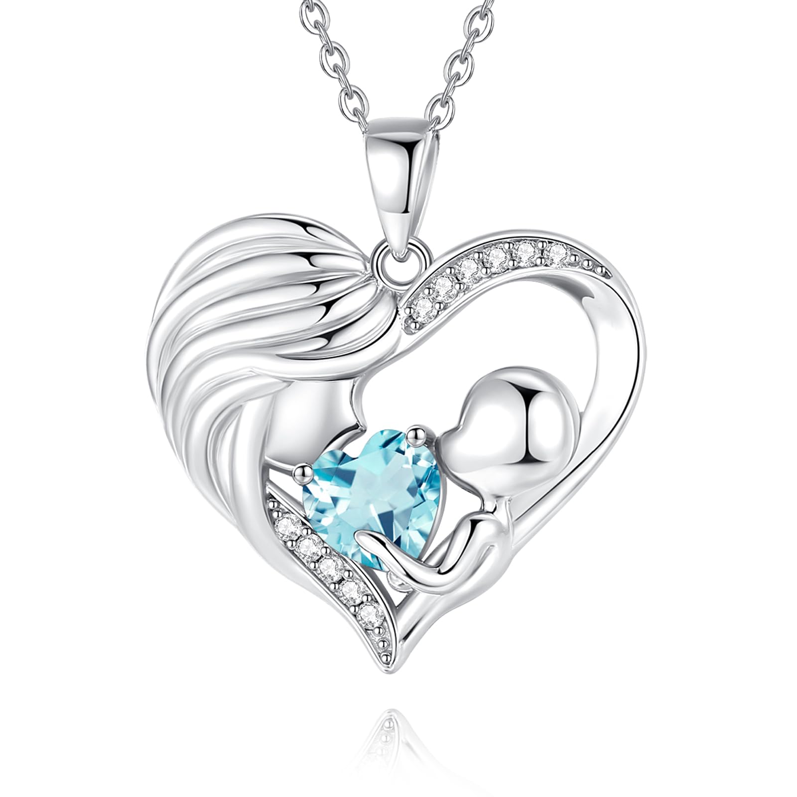 FANCIME Mom Birthstone Necklace