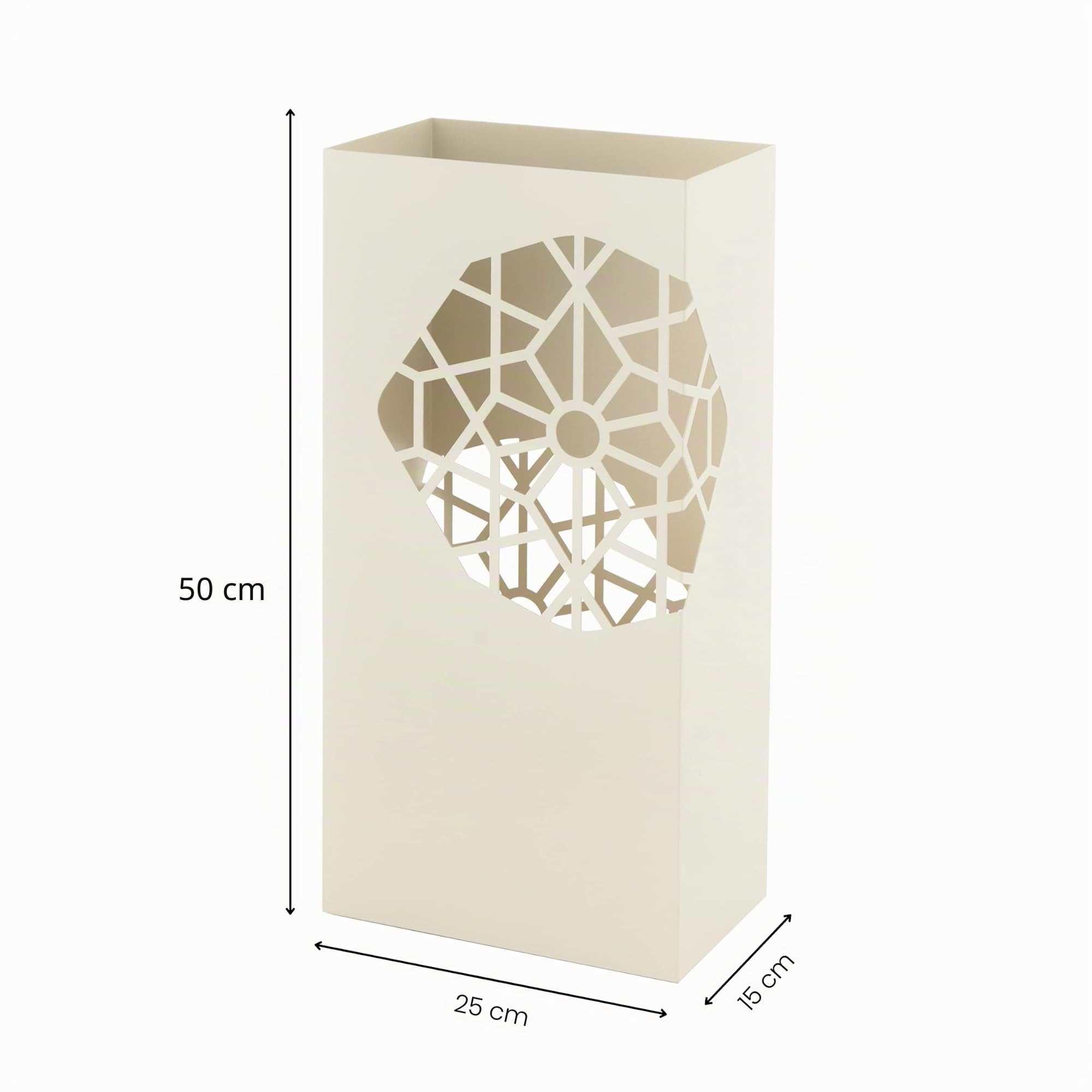 Baroni Home Paragüero Original Blanco 25x15x50 cm con Gancho y Bandeja de Goteo Extraíble