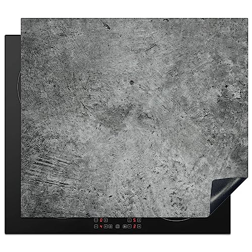KitchenYeah© Protège Plaque Induction 60x52 cm Deco Cuisine Accessoire Pratique Protection De Vitroceramique Kitchen Gadget Béton - Ardoise - Gris -...
