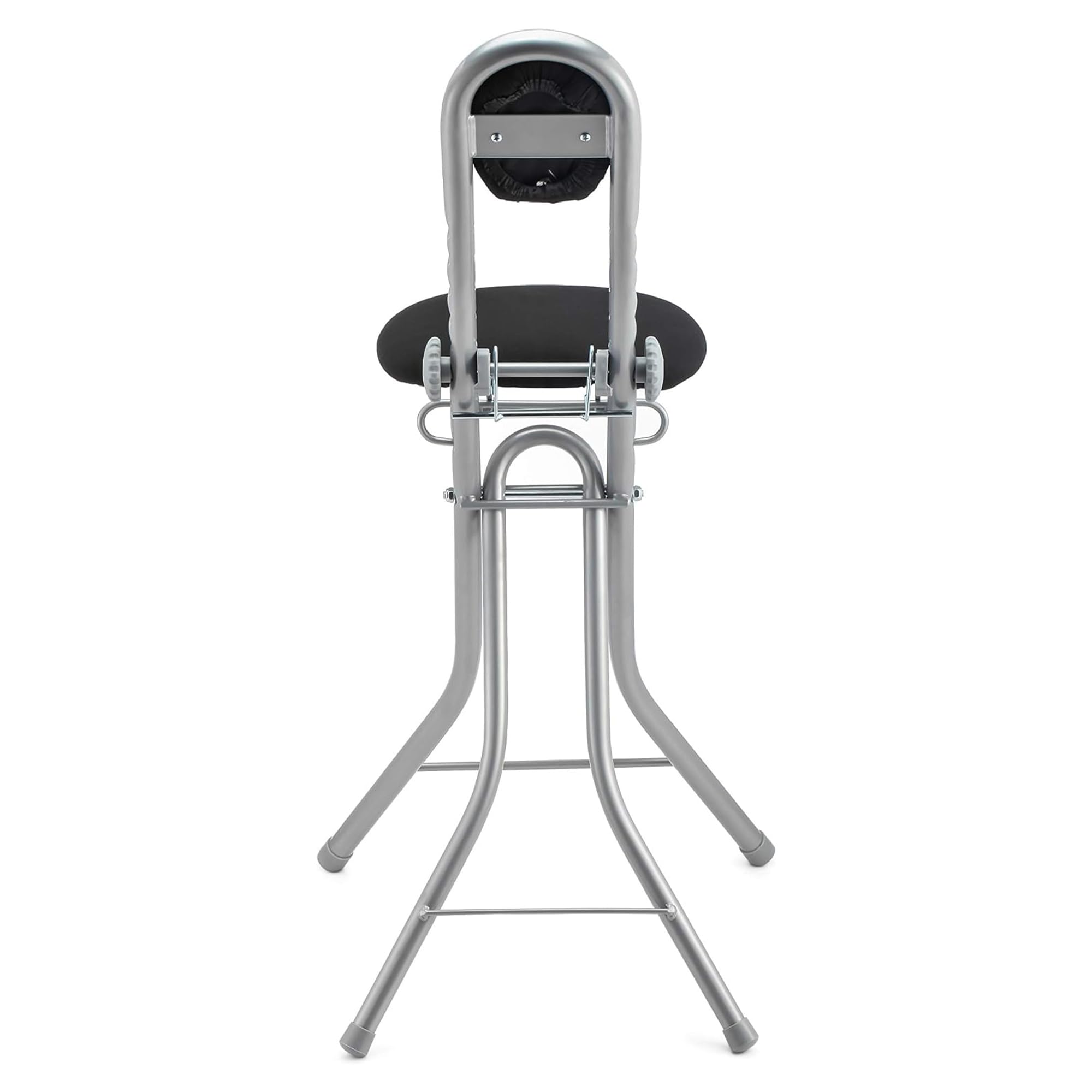 Fishtec Chaise Assis Debout Réglable en Hauteur - Siège Rembourré Idéal Repassage - Pliable Compacte - Charge 100 kg - Atelier Bureau Cuisine