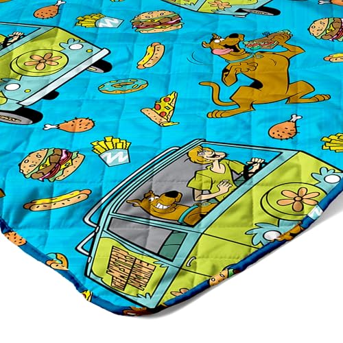 Image of Northwest Warner Bros Scooby-Doo Super Snacky Quilted Throw Blanket, Mystery Machine Themed Design, Comfy Throw, Adults Boys Girls, Soft Lightweight Bedding for Bed, or Couch, 60 x 80 inches