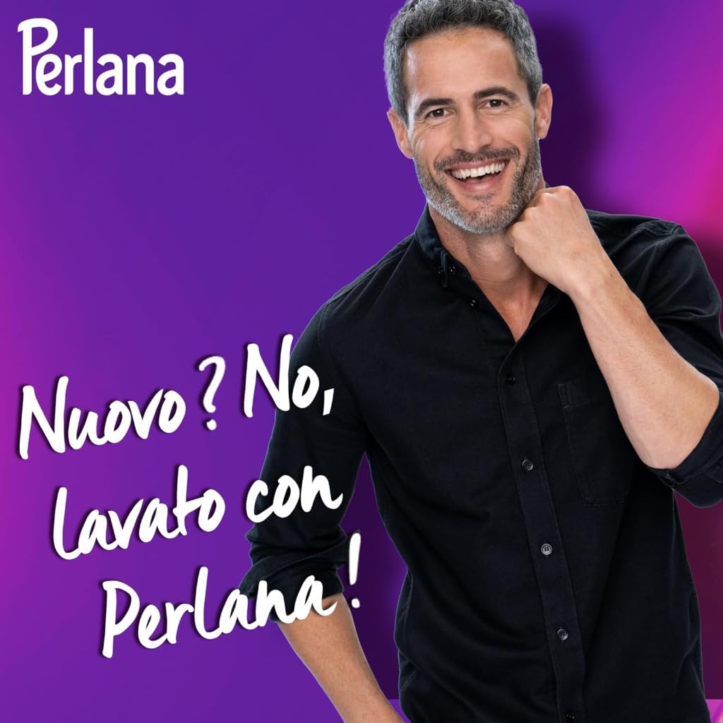Perlana Renew Caps Black - Detergente en cápsulas para lavadora, fórmula 3 en 1, ideal para todas las prendas oscuras, paquete de 18 lavados