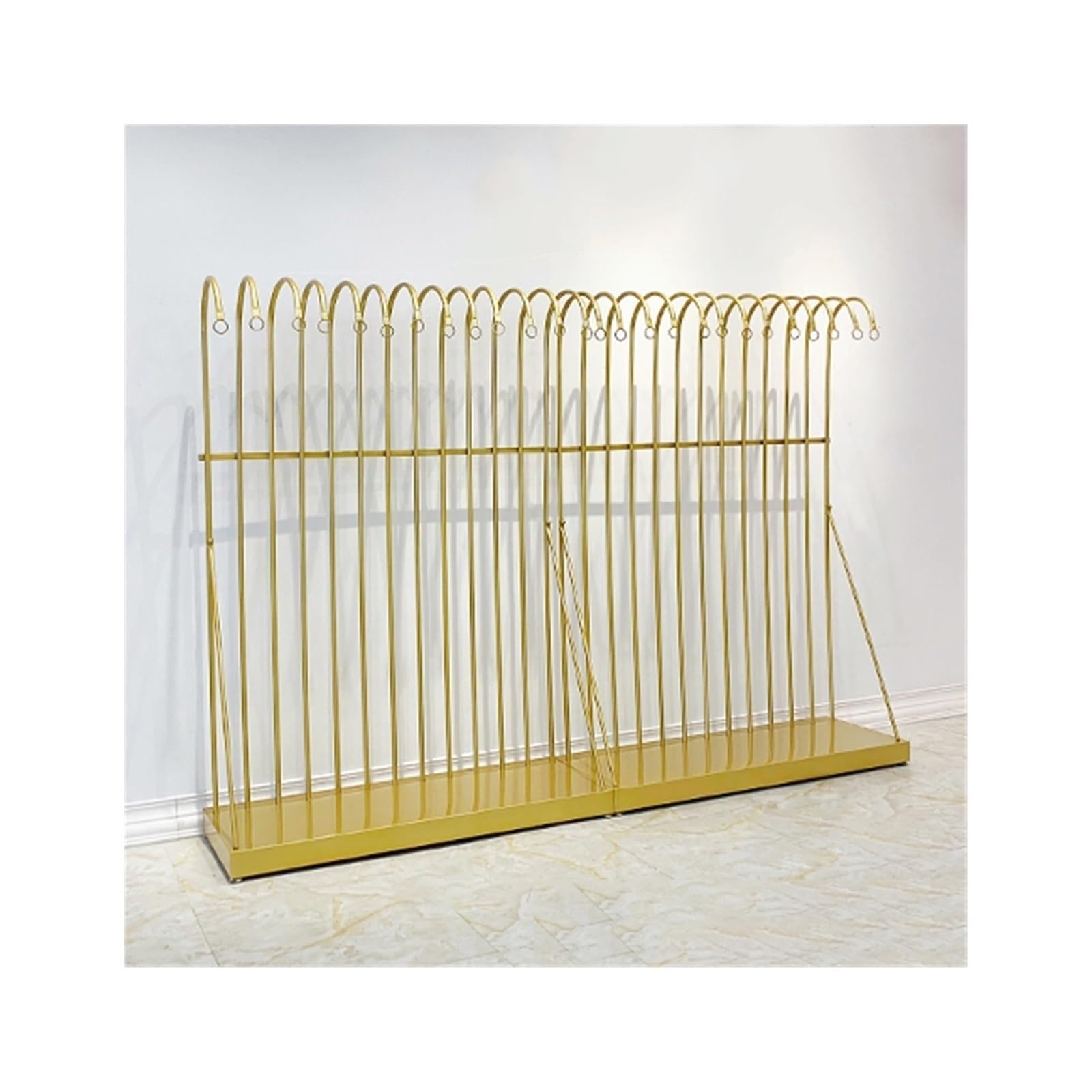 Rolling Clothing Rack Front Hanging Side Hanger Combination Clothing Store Display Rack Wrought Iron Shelf Clothes Organizer