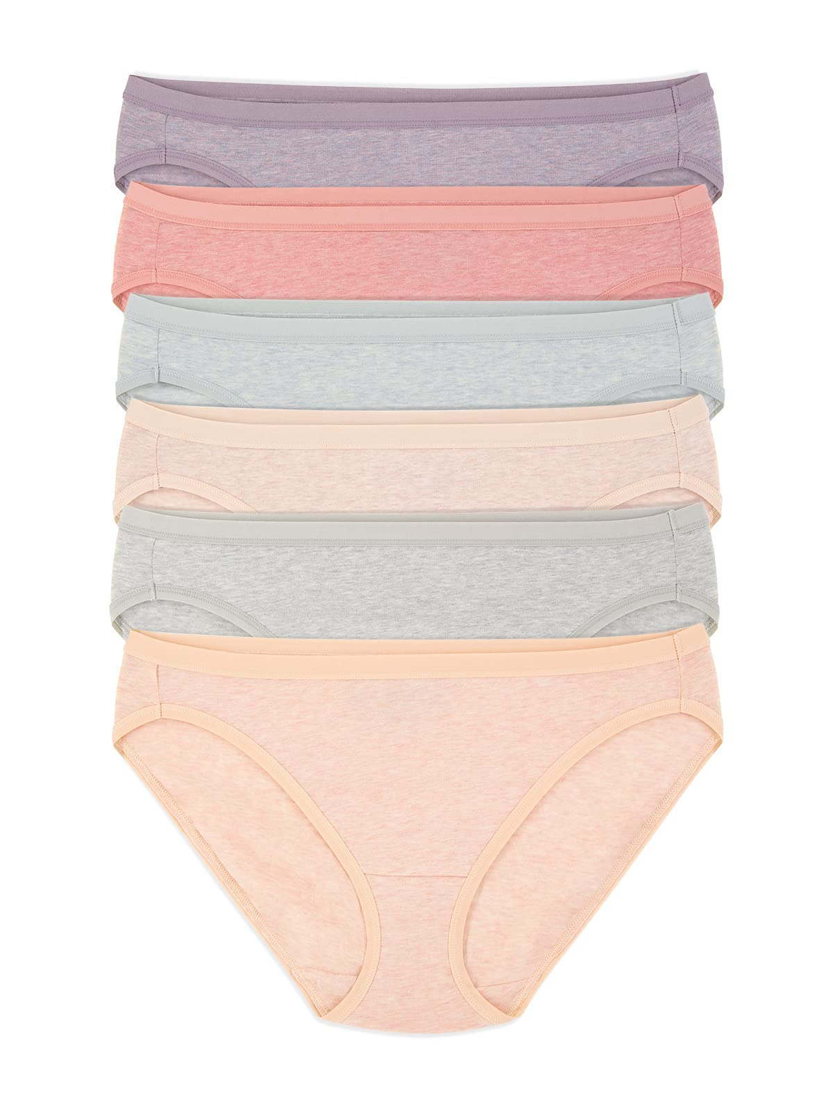 Bikini elástico de algodón orgánico, paquete de 6