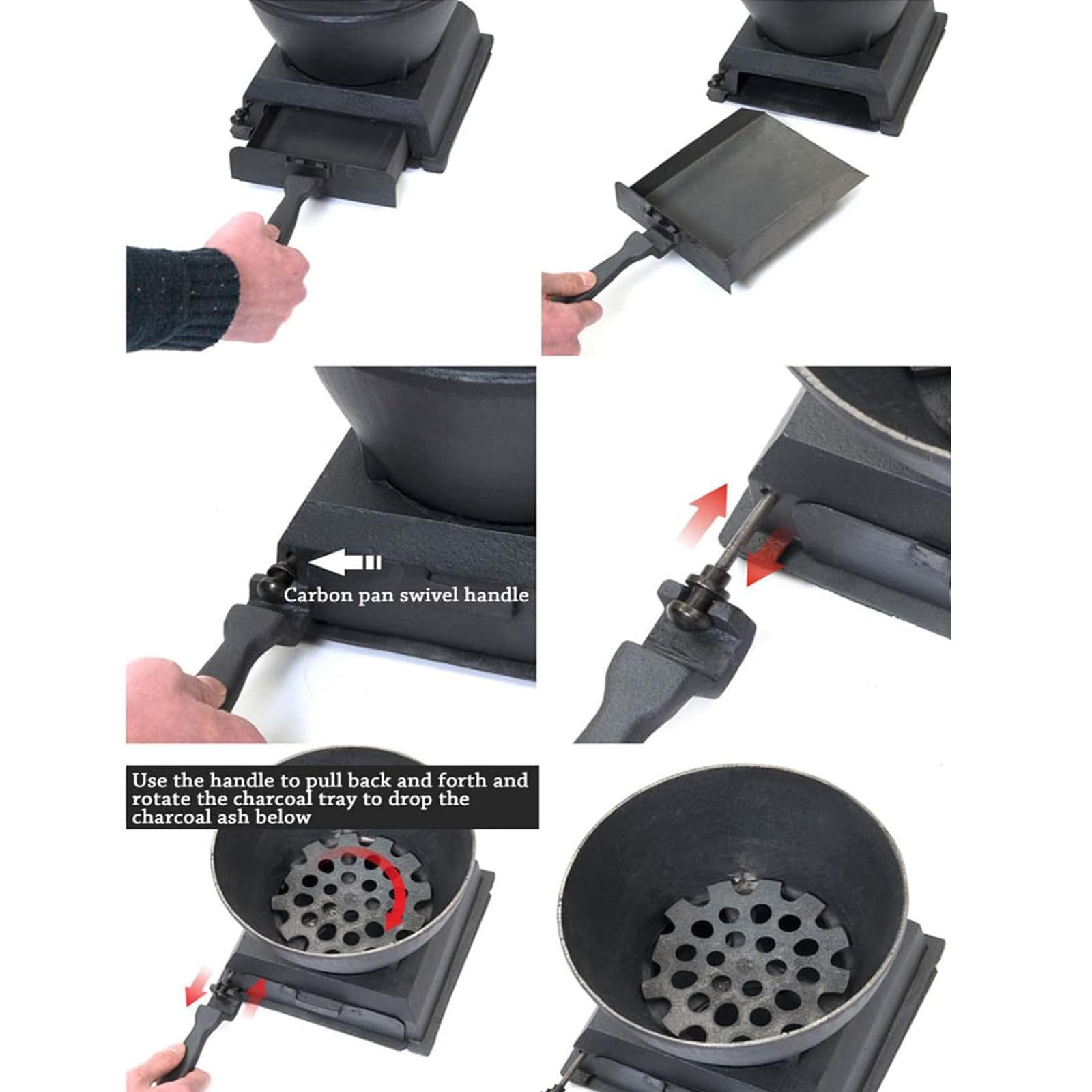 Poêle de Camping en Fonte Poêle à Bois Compact Poêle de Camping Portable pour la Cuisine en Plein air Randonnée Pique-Nique Tente de Jardin Chauffage intérieur Petit