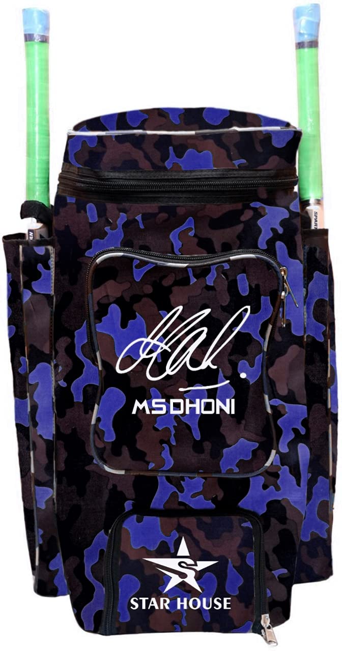 STAR HOUSE MSD Sign.Cricket Kit Bag Full Padded Foam Inside (Blue)-picture-18