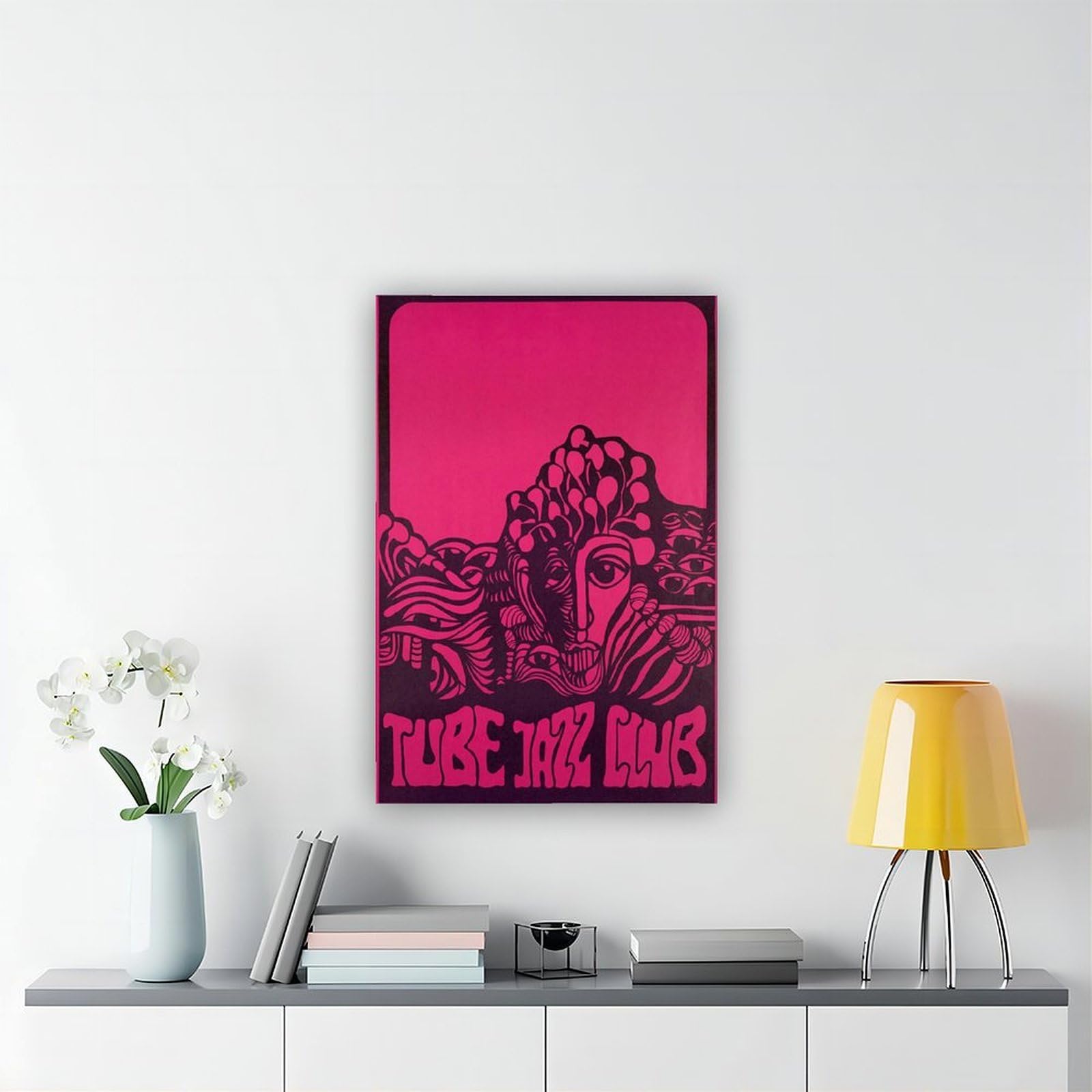 Poster su tela con stampa di concerti in stile retrò, decorazione artistica da parete per soggiorno e camera da letto, 40 x 60 cm