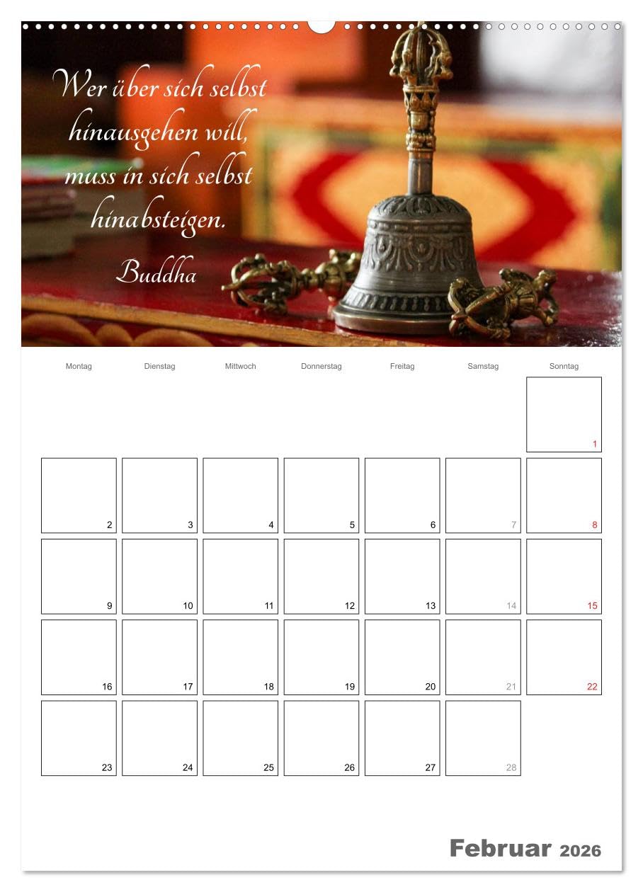 Harmonie und Freude Buddhistische Weisheiten 2026 (hochwertiger Premium Wandkalender 2026 DIN A2 hoch), Kunstdruck in Hochglanz: Ein Planer mit ... für die ganze Familie (CALVENDO Glaube)