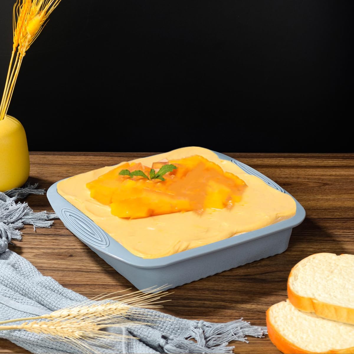 8" Nostick Square Silicone Cake Pan Baking Plate Pans Bake Tray Mold - Red - Image 5