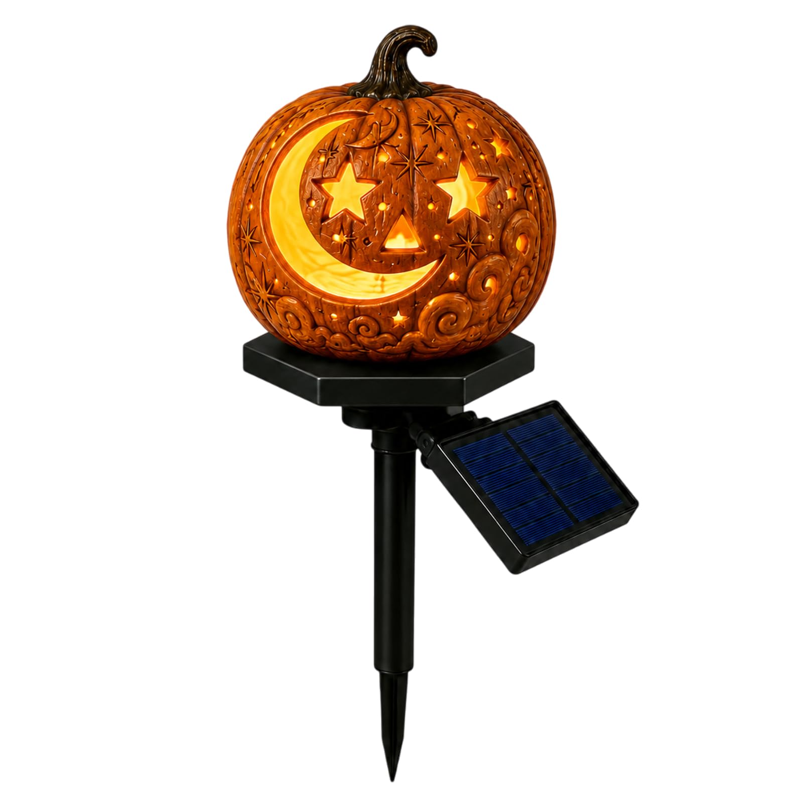 Solar Halloween Pumpkin Light Outdoor Waterproof LED Stake