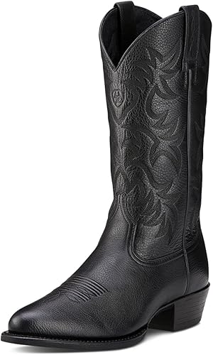 Ariat Heritage - Botas vaqueras para hombre tipo roper con punta redondeada