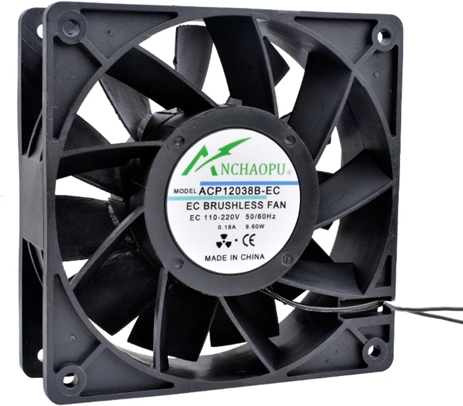 1PCS EC Brushless Cooling Fan AC 110V 120V 220V 240V Ball Bearing 2 Lines 60mm 70mm 80mm 92mm 120mm 140mm for cabinets(80X80X20MM_Fixed Color)