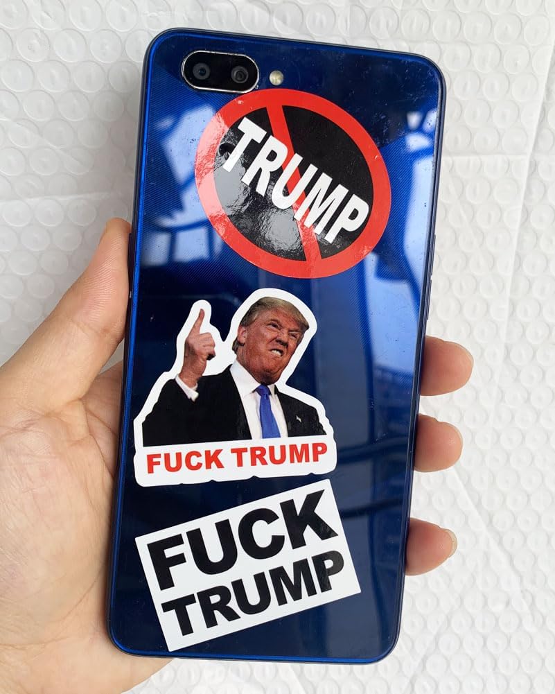 100 PCS Fuck Truomp Stickers Unti Troump Stickers Anti Truomp Merchandise Funny Decal Uwhenbo Waterproof Easy to Remove, No Residue Leaves, Funny Decal Fdt Sticker