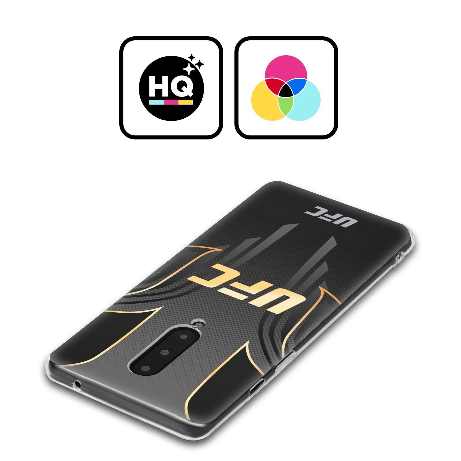 Head Case Designs Officially Licensed UFC Black Gold Jersey Logo Soft Gel Case Compatible with Google Pixel 8
