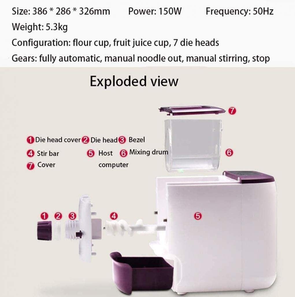 Machine à Pâtes électrique Todd English TEPM1 – Rouge – 300W – 120V (sans Boîte)