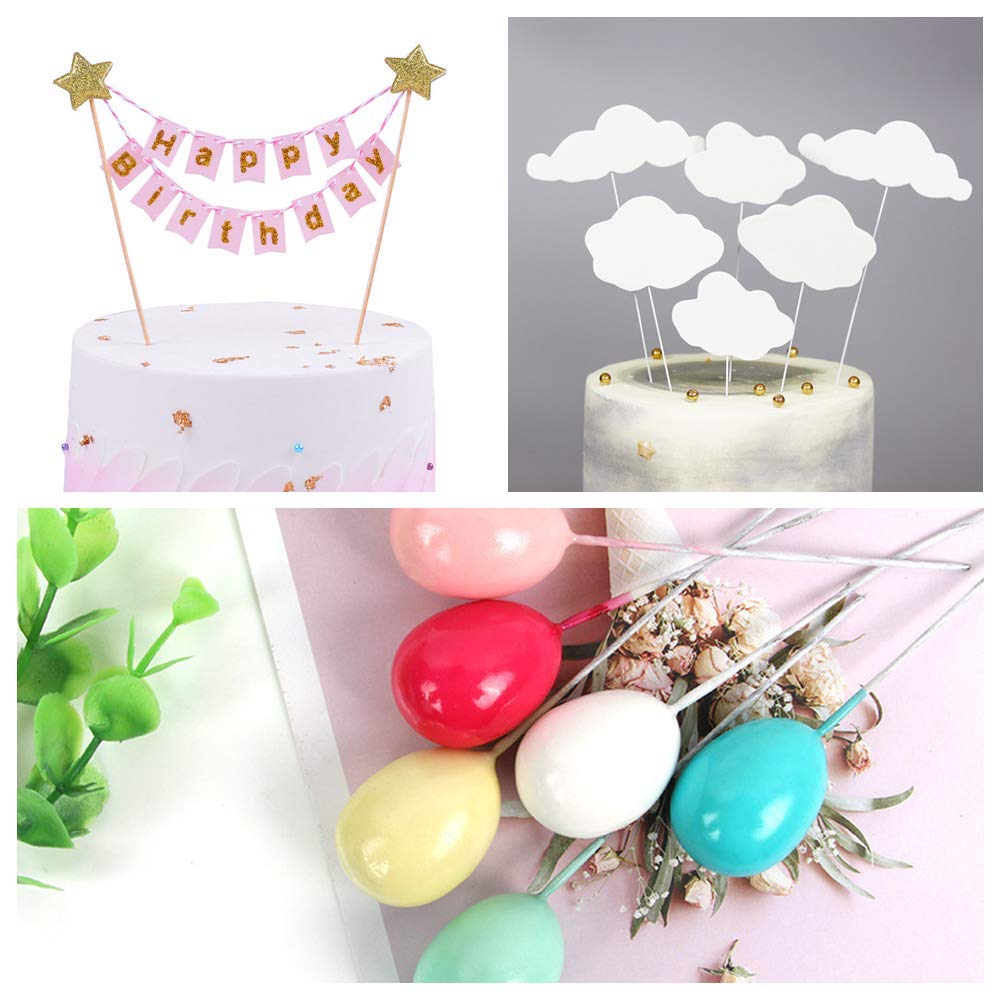 Rsstarxi 28 Stück Regenbogen DIY Kuchen Topper Set – Mit Luftballons & Schaumstoffkugeln, Für Baby Shower, Geburtstag & Party-Deko, Farbe Rot