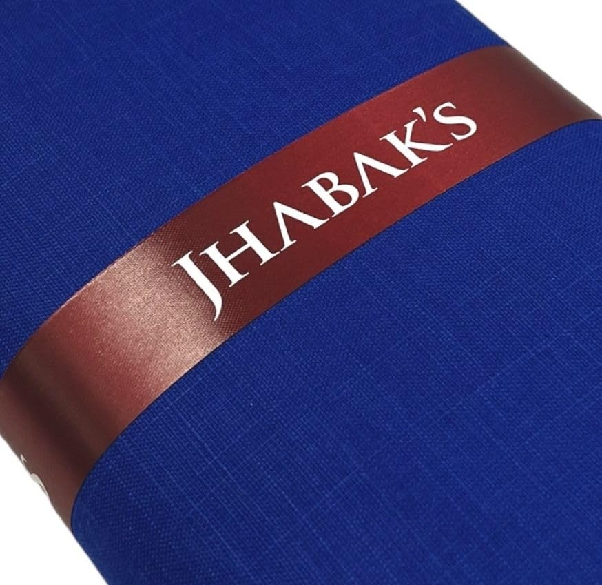 Image of JHABAK'S Unstitched Cotton Blend Solid Shirt & Trouser Fabric - 2.25 m Shirt Cloth - 1.20 m Pant Piece