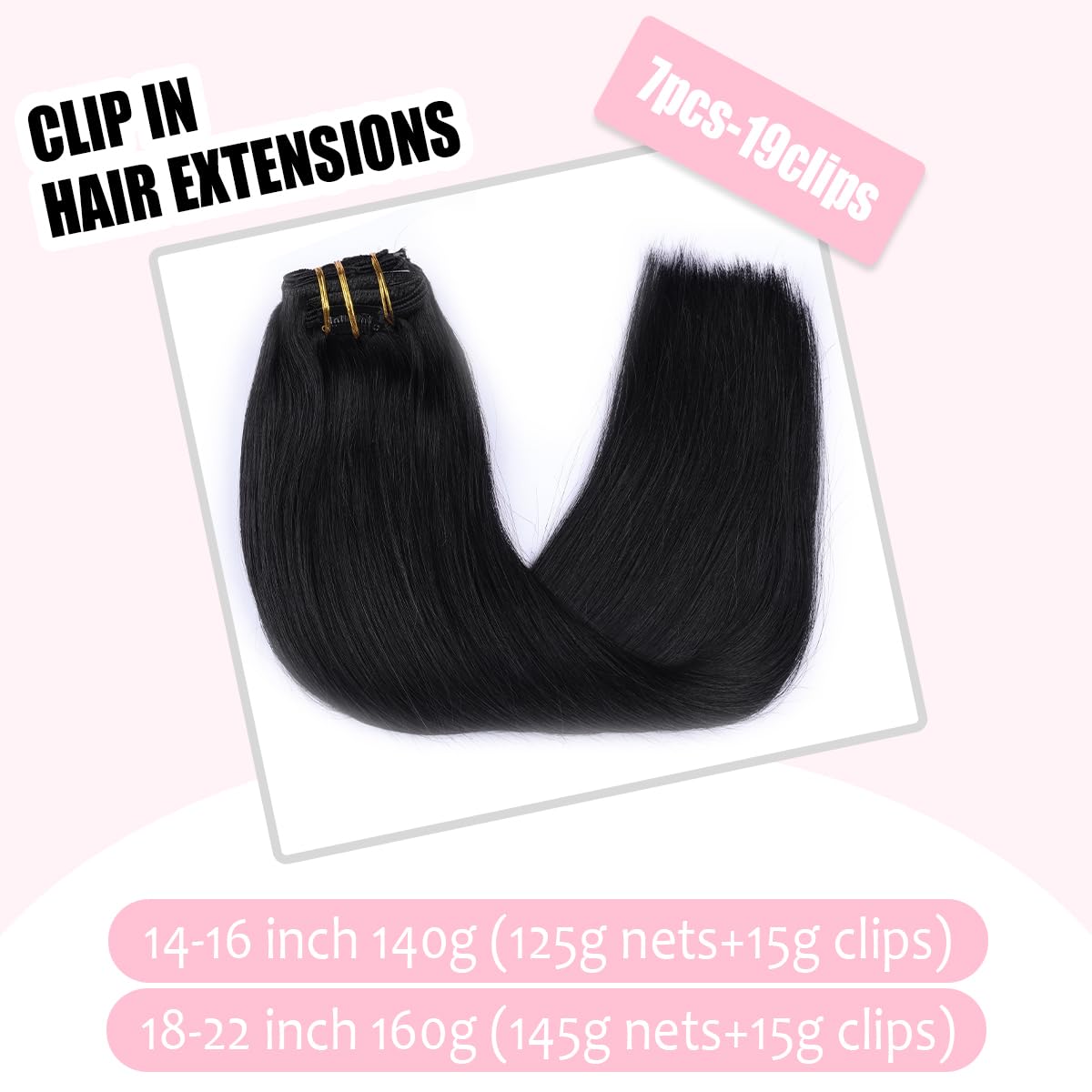 SURNEL Extensiones Clip Pelo Natural 100g 35cm 6 Piezas Castaño Chocolate Extensiones De Clip De Humano Real Extensiones Pelo Natural Remy (C#4-35cm) — view 12