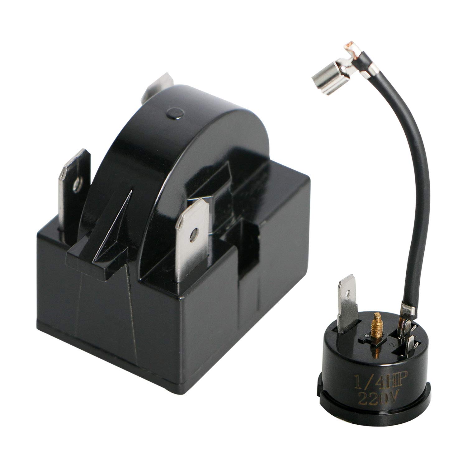 2-Pack 12 Ohm 3-Pin PTC Starter Relay For Mini Fridge, Car Refrigerator, Wine Cooler Compressor