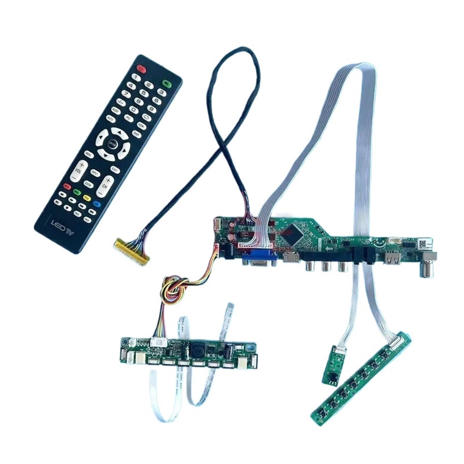 Scheda Driver Controller LCD Adatta LM185WH2 M185B3 Kit Schermo Monitor Da 18,5 Pollici Segnale TV Analogico LVDS 30 Pin 1366 * 768 VGA+HDMI+AV+USB Accessori(For LM185WH2(TL)(A1))