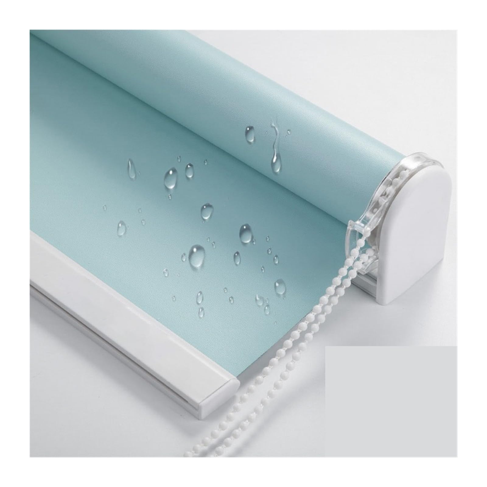 roller blackout blind Manual Blackout Roller Blinds Elegant Shades for Office Kitchen Bedroom Fabric Fit Bathroom Kitchen Bedroom Window(Light Green,W90xH200cm)