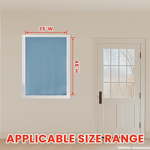 Miniatura 8 de AJAZZ - Cortinas autoadhesivas portátiles 100% opacas, simples y fáciles de instalar, para ventanas de dormitorio, térmicas, aisladas, para cocina,