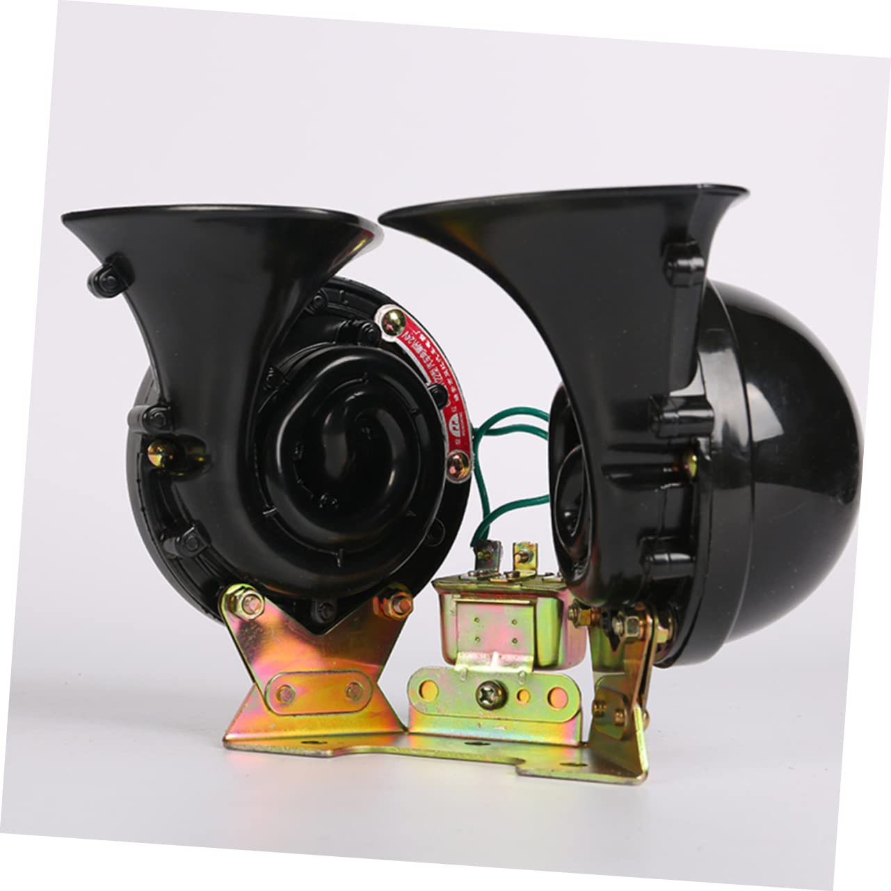 FOYTOKI 12V Dual Tone Snail Horn for Car Motorcycle and Scooter Loud Air Horn Replacement Electronic Horn Easy to Install Suitable for Various Vehicle Models