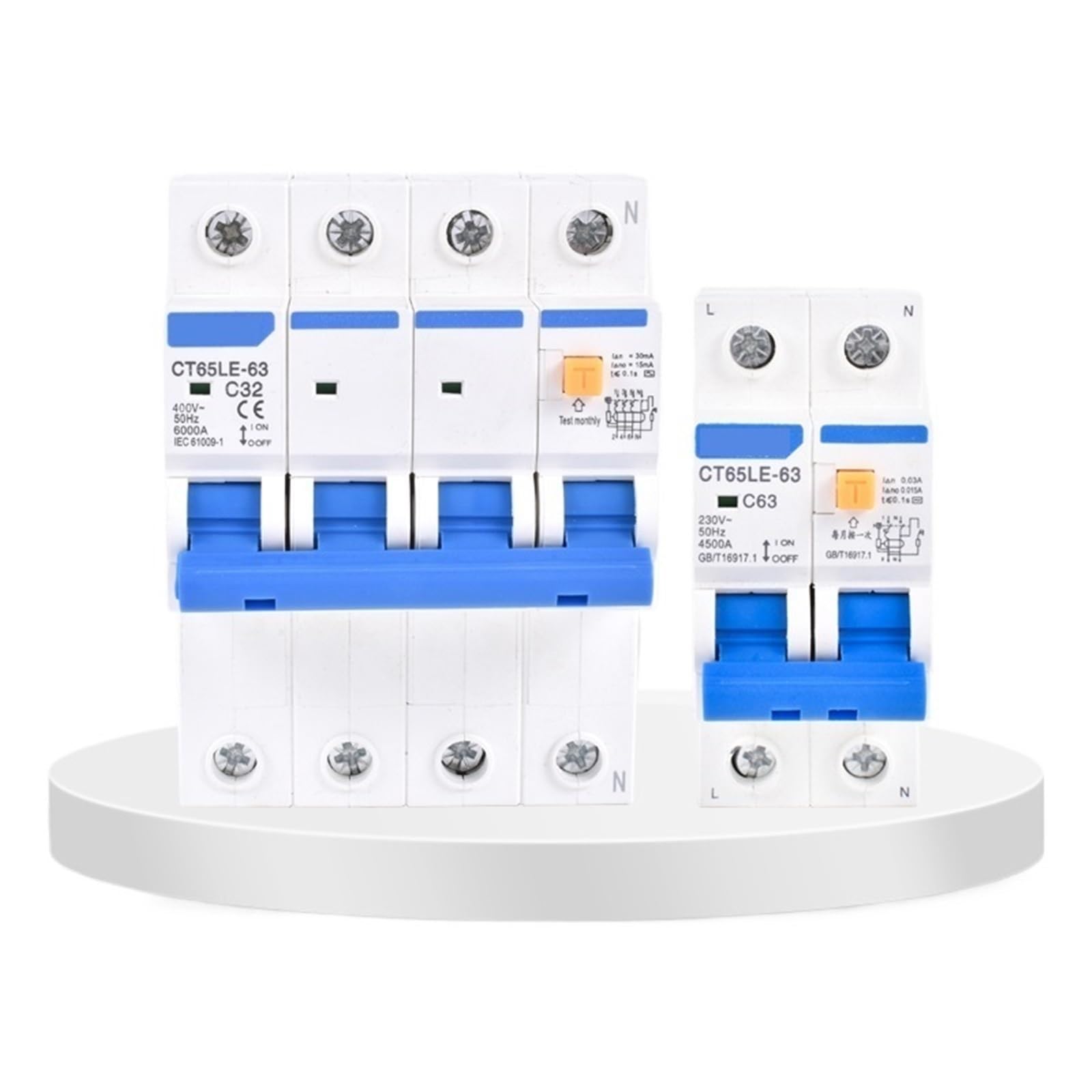 Disjoncteur à courant résiduel 25A 3P N RCBO disjoncteur 230V