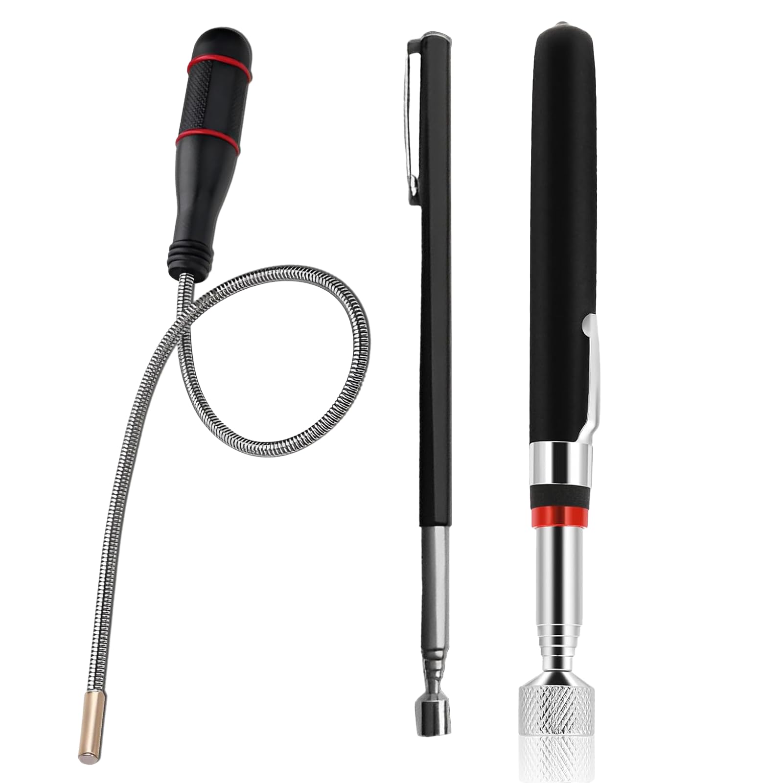 Ninnyi 3 PCS Telescopic Magnetic Pickup Tool, Magnetic Pick Up Stick for Picking Up Keys, Screws