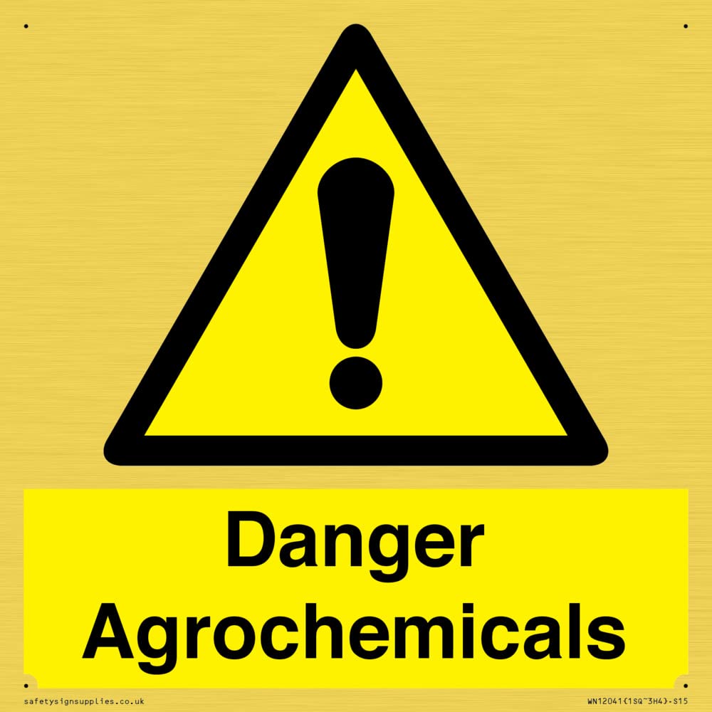 Danger Agrochemicals Sign - 150x150mm - S15