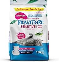 Bionature Sensitive Areia Higiênica para Gatos Biodegradável Wisecat 10kg