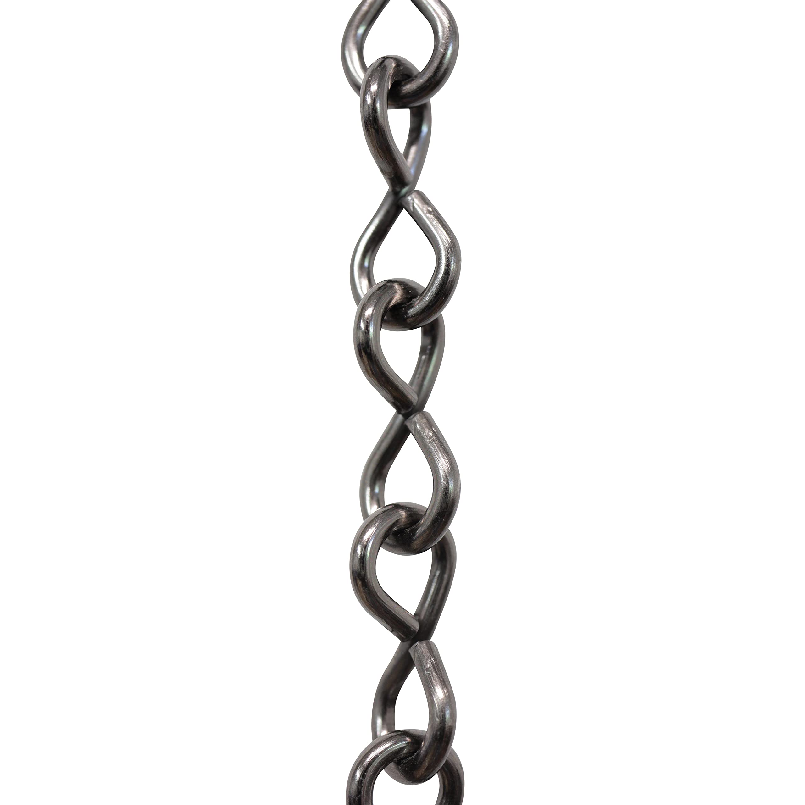 RCH Hardware CH-S50-16-GUN Steel Basket Chain 15 Gauge, Gunmetal (1 Foot)