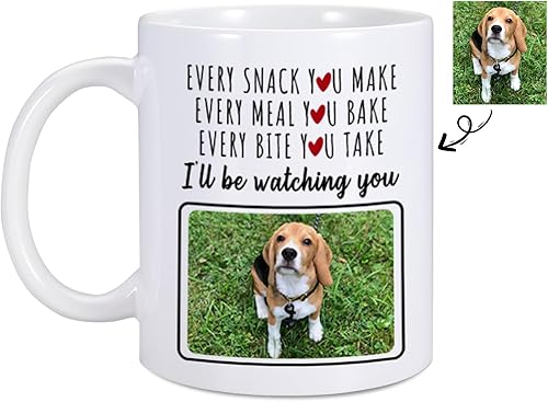 Taza de regalo personalizada para perro, regalo para el día de la madre feliz del padre, regalo para perro, papá, perro, mamá, personaliza con cada