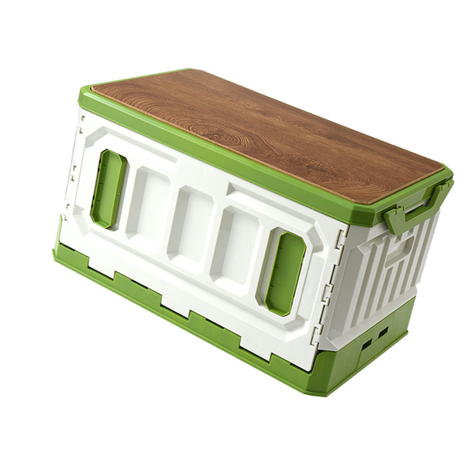 Folding Storage Box with Large Capacity 95L (zielony biały)