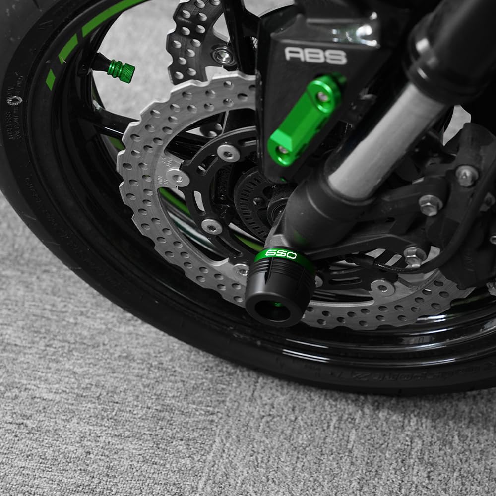 Protezione ruota moto compatibile Z650 Z650RS Ninja 650 NINJA650 KRT 2017-2024 2025 ruota anteriore e posteriore scorrevole asse telaio forcella protezione caduta Crash Pad Z 650