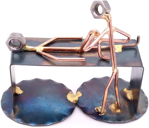 Miniatura 3 de Figura de metal para fisioterapeuta, soldada a mano, arte de metal reciclado, accesorio único de escritorio, decoración de oficina médica, regalo