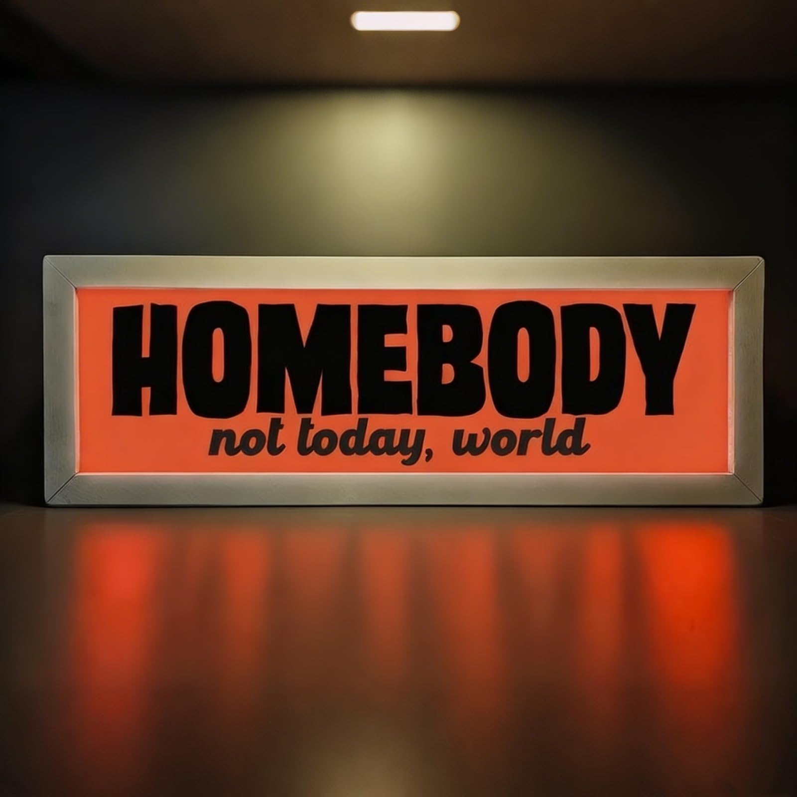 Homebody RGB LED Neon Lightbox Dimmable Wall Mountable Pulsing Studio Warning Sign for Cinema Libraries Cafes Home Company Desk Wall Decor USB Powered