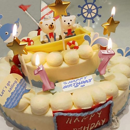 Miniatura 9 de Velas de cumpleaños de 10 años rosa feliz cumpleaños número 0 para decoración de pasteles para fiestas niños adultos número 10 100 20 30 70 40 60 80