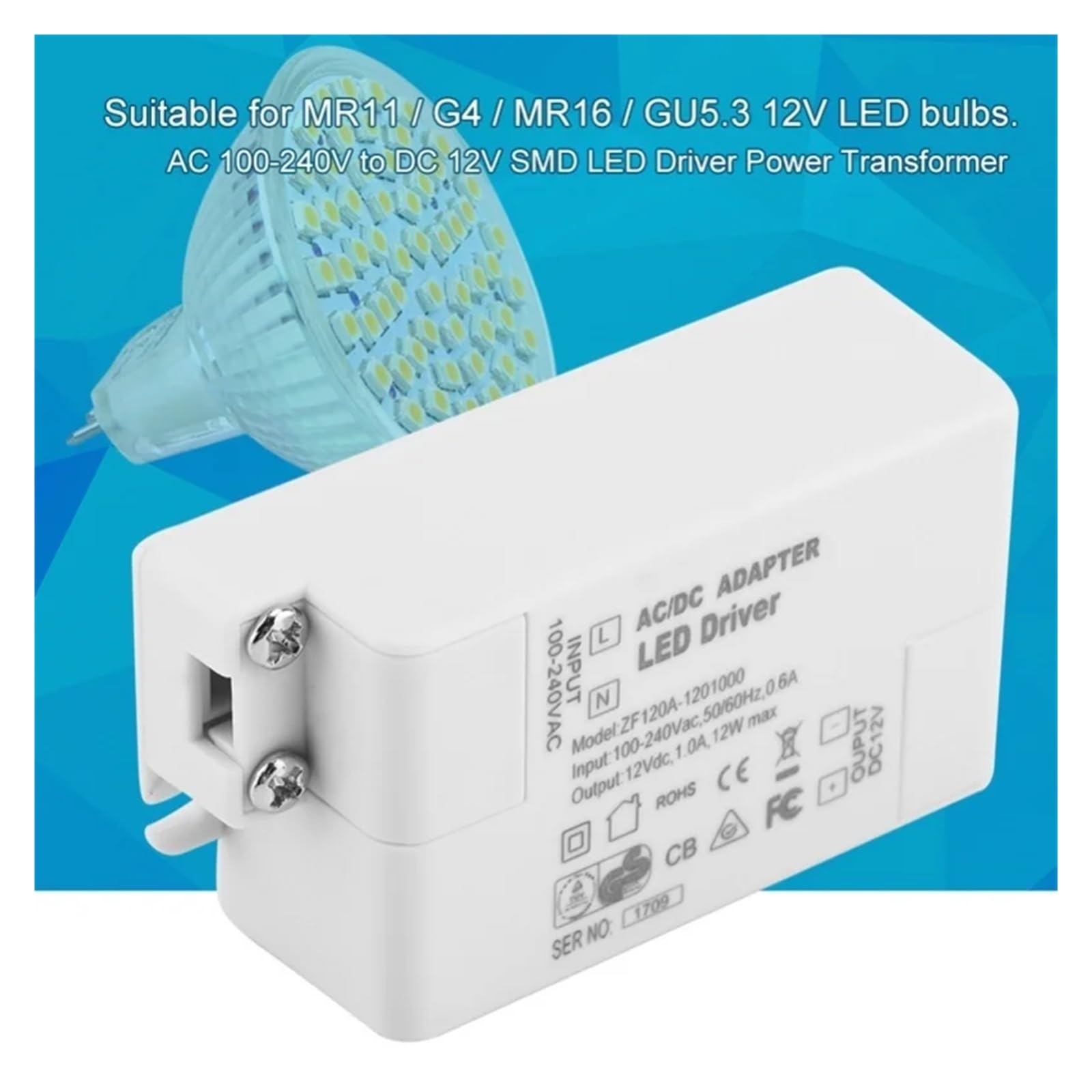 AC 100-240 V do DC 12 SMD LED Przełącznik sterownika Transformator mocy taśmy (12 W) (24(12W)